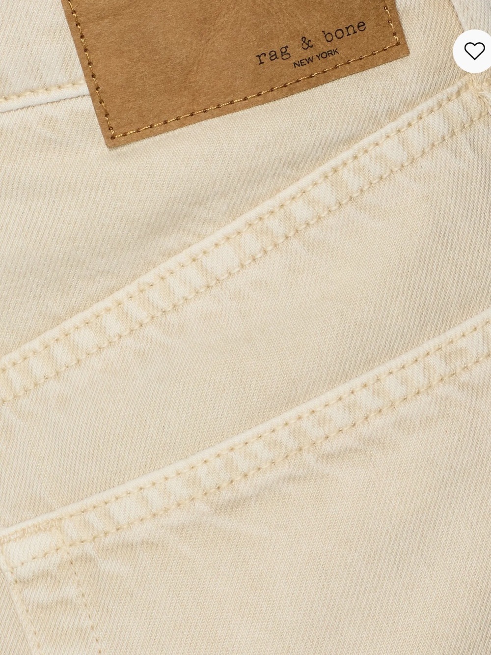 Rag & Bone Wide-Leg Jeans in Ecru - Picture 5 of 12